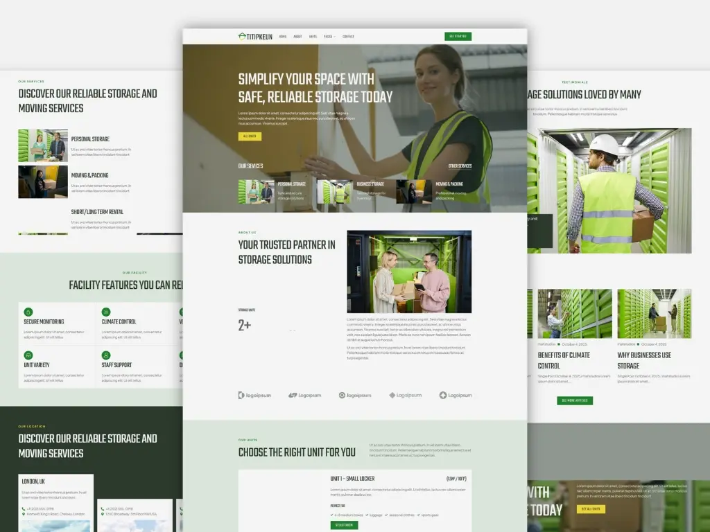 website jasa storage dan moving profesional company profile