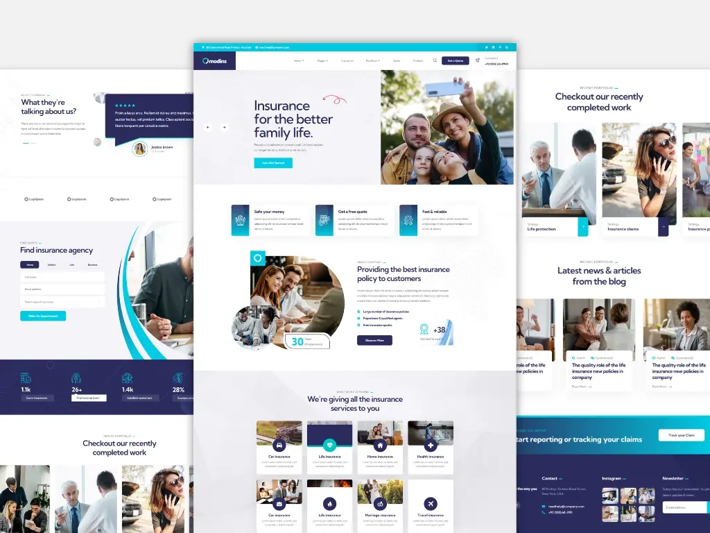 website insurance profesional untuk bisnis dan company profile