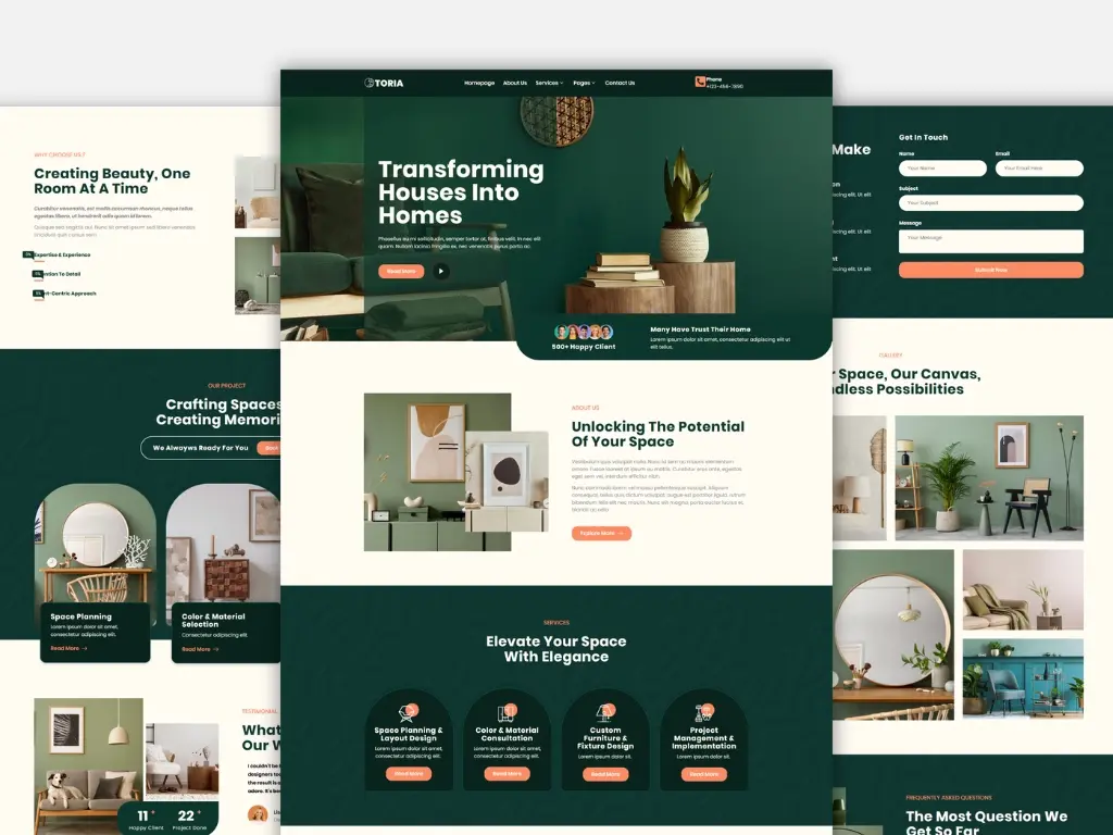 website interior design modern profesional untuk bisnis