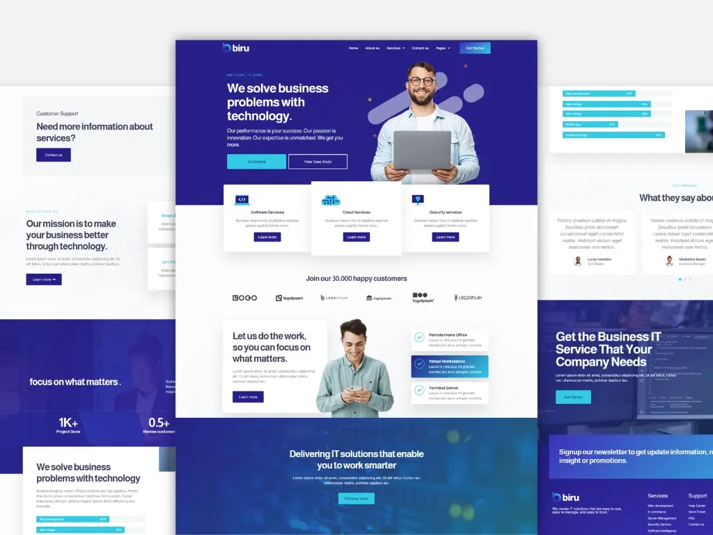 website IT company profesional untuk bisnis teknologi