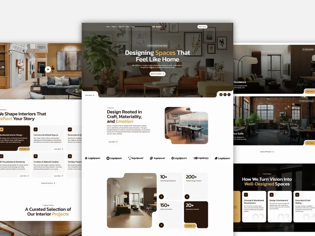 website company profile interior design profesional